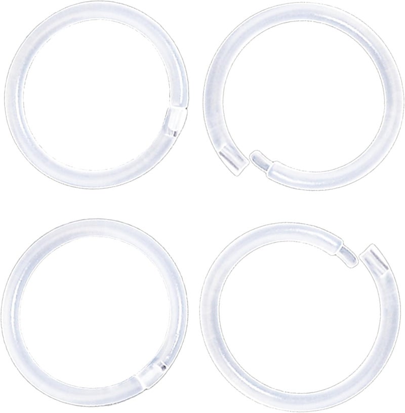 Melimarry 20 Gauge Anti-Allergy Unisex Plastic Hoop Ear Retainers, Clear Nose Rings, With Buckle, For Sensitive Ears & Skin - Image 1